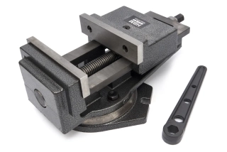 Litinový strojní svěrák s odnímatelnou otočnou základnou pro strojní obrábění - šířka čelistí 160 mm, 18 kg