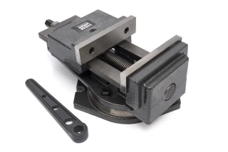 Litinový strojní svěrák s odnímatelnou otočnou základnou pro strojní obrábění - šířka čelistí 136 mm, 13 kg