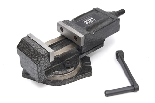 Litinový strojní svěrák 60 mm odnímatelnou otočnou základnou pro strojní obrábění, 5 kg