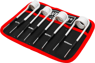 Sada indukčních cívek na matice kol, 4 díly, 17, 19, 21 a 24 mm, Welzh