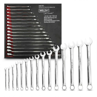 Extra dlouhé XL klíče očkoploché 6 - 21 mm, CrV, sada 16 dílů, Welzh