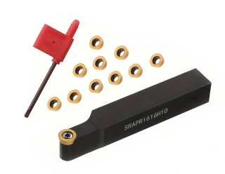 Soustružnický držák / nůž 16 x 16 x 9 mm s 10ks kulatými výměnnými VBD plátky