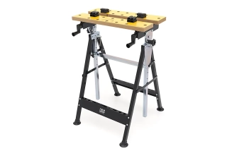 Přenosný pracovní stůl 605 x 640 mm, naklápěcí a výškově nastavitelný, nosnost až 150 kg