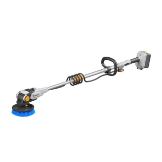 AKU rotační čistící kartáč TWIN BRUSH na všechny druhy povrchů, teleskopický 1,35 - 1,8 m, kartáč na čištění solárních panelů a bazénů, 18V Li-Ion, bez nabíječky a baterie, bateriová platforma MAXXPACK BATAVIA