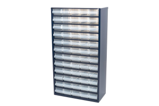 Kovový úložný box s 60 zásuvkami 15 x 55,2 x 30,6 cm