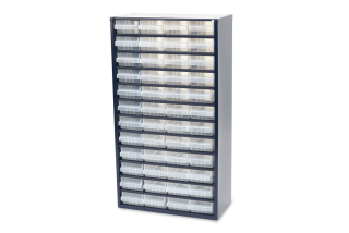 Kovový úložný box s 48 zásuvkami 15 x 55,2 x 30,6 cm