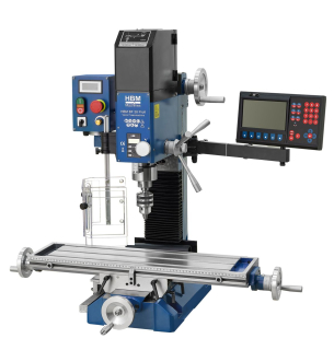 HBM BF 28 s DRO - frézka na kov, vario otáčky, 3-osé odměřování s LCD displejem, kužel MK3, 130 kg