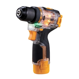 AKU bezuhlíkový šroubovák a vrtačka, 12V Li-Ion, 35 Nm, včetně baterie, nabíječky a příslušenství Fusion Drill BATAVIA