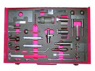 Sada aretačních přípravků VW, Audi, Seat, Škoda, plechový kufr, Triumf