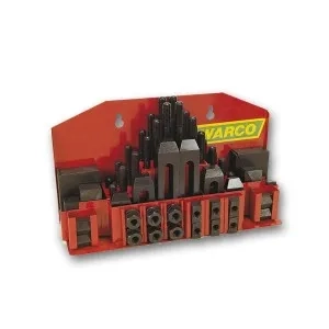 Warco W4, sada upínek pro frézku, pro drážku T14, M12, 58 dílů