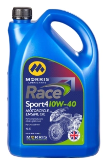 Morris Race Sport 4 10W-40, olej pro 4-taktní motocyklové motory road/race, 4l