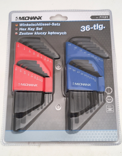 Klíče zástrčné Inbus 0,7-10 mm, 0,028" - 3/8", metrické a palcové, 30 ks, Triumf
