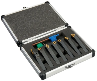 Soustružnické nože 10 mm s výměnnými plátky, sada 7 dílů, Warco