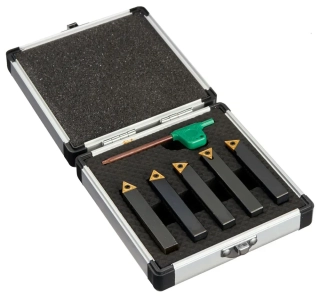 Soustružnické nože 10 mm s výměnnými plátky, sada 5 dílů, Warco