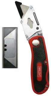 Skládací nůž s výměnnou čepelí, 5 + 1 čepel, červený, Welzh