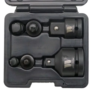 Hlavice - adaptéry nástrčné 3/8" - 1/2", pro rázové utahováky, kované, sada 6 dílů, Welzh