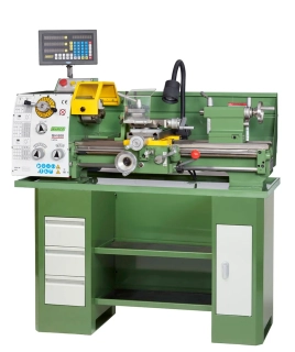 Warco GH 600 - DRO, hrotový soustruh s převodovkou, digitálním odměřování 2-osy a podstavcem, 280 kg