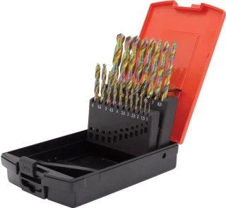 Vrtáky broušené, HSS-Co 1.0-10 mm, sada 19 dílů, Welzh