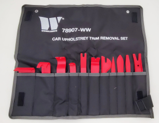 Přípravky na demontáž čalounění a příchytek, z odolného plastu, sada 11 dílů, Welzh