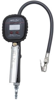 Profesionální pneuhustič - pistole na huštění pneumatik s digitálním manometrem, Welzh