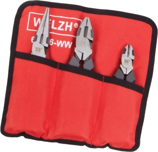 Kleště sada přímé, štípací, kombinační - v tašce -  3 díly, Welzh