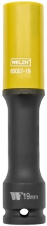 Hlavice nástrčná na šrouby kol s plastovou krytkou 1/2", 19 mm, extra dlouhá 150 mm, Welzh