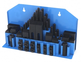 Sada upínek s kovovým držákem pro velké frézky, M16 - drážka T18 - 58 dílů