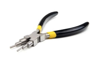 Ketlovací, nerezové ohýbací kleště stupňovité na kroužky, oboustranné 150 mm