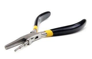 Šínové, nerezové ohýbací kleště stupňovité na kroužky jednostranné, 150 mm