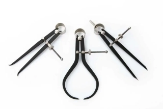 Hmatadlo vnější, vnitřní a dělítko, 150 mm, sada 3 ks