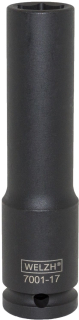 Hlavice nástrčná 1/2", 6 hran, 15 mm, délka 120 mm, použití i pro rázové utahováky, CrMo, Welzh
