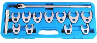 Hlavice 1/2", klíč otevřený 6 hran 20 - 32 mm, sada 13 dílů, Triumf