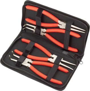 Kleště na pojistné kroužky ,,seger", zahnuté a přímé 225 mm, sada 4 kusy, Welzh