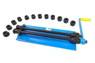 RM 12 - Signovací / lemovací a vroubkovací stroj, 14 profilových rolen, 20 kg