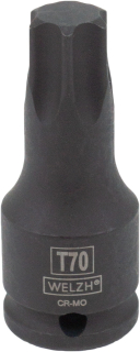 Hlavice zástrčná 3/8", Torx T55, pro rázové utahováky, CrMo, Welzh